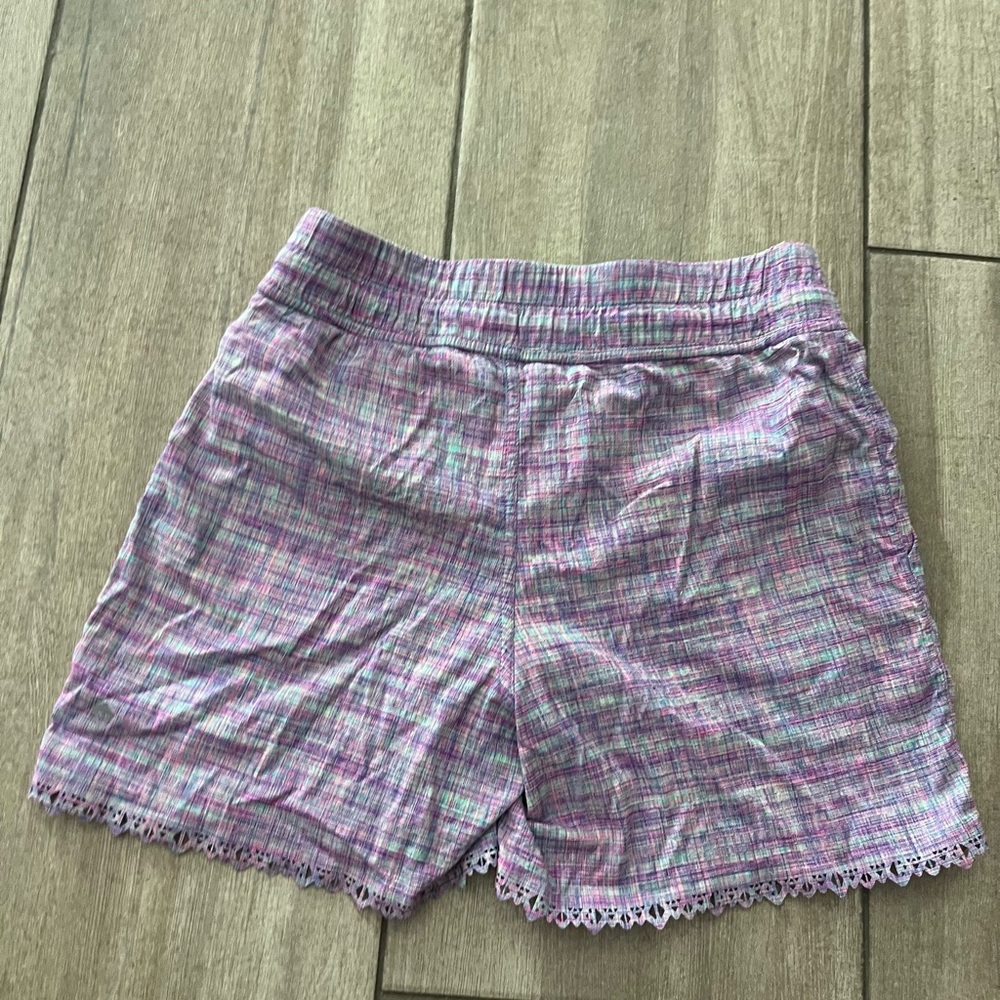 Ivivva lululemon girls pink green purple shorts with lining size 12 - Picture 4 of 5